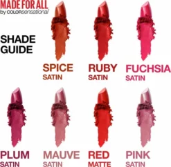 Begroting 🤩 Maybelline Color Sensational Made For All Lippenstift - 382 Red For Me - Rood - Mat 🎉 -Beauty Winkel 550x538 2