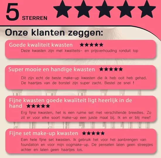 Aanbiedingen β BeauRose Make Up Kwasten Set - Make Up Brush - Oogschaduw - Foundation Kwast - Poeder Kwast - Brush - Make Up - Cosmetica - Kwasten Set Make Up Tasje - 12 Stuks π 12 Aanbiedingen β BeauRose Make Up Kwasten Set - Make Up Brush - Oogschaduw - Foundation Kwast - Poeder Kwast - Brush - Make Up - Cosmetica - Kwasten Set Make Up Tasje - 12 Stuks π - Afbeelding 10