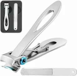 Coupon 🎉 AdroitGoods Nagelknipper Set - Nageltang - Nagelschaar - Kalknagels - Teennagel - Pedicure - Incl. Nagelvijl - Grijs 💯