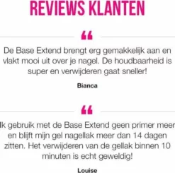 Beste recensies van ✨ Pink Gellac | Base Extend - Base 🧥 Coat Gellak - Snel Afweekbaar - 15 Ml 😀 -Beauty Winkel 550x545 20