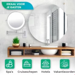 Promo ✔️ Personal Care Make Up Spiegel Met Led Verlichting - 5X Vergroting - Wandspiegel Rond - Scheerspiegel Wandmodel - Badkamer - Douche - Chroom 🔔 28 Promo ✔️ Personal Care Make Up Spiegel Met Led Verlichting - 5X Vergroting - Wandspiegel Rond - Scheerspiegel Wandmodel - Badkamer - Douche - Chroom 🔔 -Beauty Winkel 550x550 101