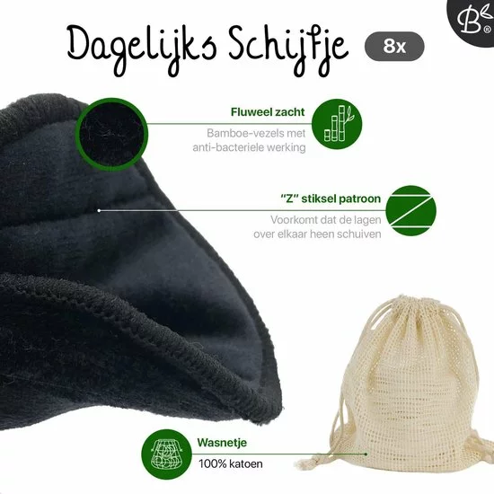 Goedkoopste 🥰 Bamboozy 12 Zwart + Wit Wasbare Wattenschijfjes Herbruikbare Wattenschijfjes Zero Waste Duurzame Bamboe 🛒 4 Goedkoopste 🥰 Bamboozy 12 Zwart + Wit Wasbare Wattenschijfjes Herbruikbare Wattenschijfjes Zero Waste Duurzame Bamboe 🛒 - Afbeelding 2