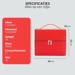 Begroting ๐ Confibel Make Up Koffer - Uitklapbaar - 5 Opbergbakken - Met Spiegel - Rood โ 30 Begroting ๐ Confibel Make Up Koffer - Uitklapbaar - 5 Opbergbakken - Met Spiegel - Rood โ -Beauty Winkel 550x550 1057