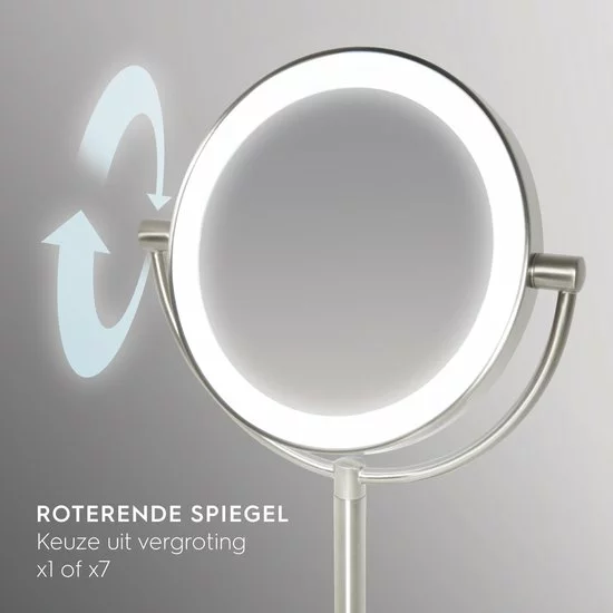 Hete verkoop 😍 HoMedics MIR8150 Dubbelzijdige Make Up Spiegel Met Verlichting - Vrijstaand - 7x Vergroting - Spiegel Met Ringverlichting 🤩 9 Hete verkoop 😍 HoMedics MIR8150 Dubbelzijdige Make Up Spiegel Met Verlichting - Vrijstaand - 7x Vergroting - Spiegel Met Ringverlichting 🤩 - Afbeelding 7