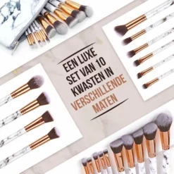 Promo ✔️ BeauRose Luxe Make Up Kwasten Set - Make Up Brush - Oogschaduw Beauty - Foundation Kwast - Poederkwast - Brush - Make Up - Cosmetica - Kwasten Set Make Up Etui - Make Up Penselen Set Make Up Set ✔️ 16 Promo ✔️ BeauRose Luxe Make Up Kwasten Set - Make Up Brush - Oogschaduw Beauty - Foundation Kwast - Poederkwast - Brush - Make Up - Cosmetica - Kwasten Set Make Up Etui - Make Up Penselen Set Make Up Set ✔️ -Beauty Winkel 550x550 1093