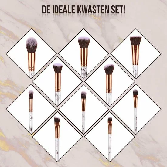Promo ✔️ BeauRose Luxe Make Up Kwasten Set - Make Up Brush - Oogschaduw Beauty - Foundation Kwast - Poederkwast - Brush - Make Up - Cosmetica - Kwasten Set Make Up Etui - Make Up Penselen Set Make Up Set ✔️ 7 Promo ✔️ BeauRose Luxe Make Up Kwasten Set - Make Up Brush - Oogschaduw Beauty - Foundation Kwast - Poederkwast - Brush - Make Up - Cosmetica - Kwasten Set Make Up Etui - Make Up Penselen Set Make Up Set ✔️ - Afbeelding 5