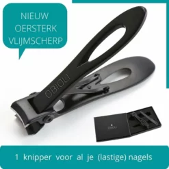 Beste Pirce 🌟 Obioli Nagelknipper Set - Sinterklaas - Luxe Cadeau Doos Voor Mannen En Vrouwen - Nageltang - Nagelschaar - Kalknagels - Teennagel - Met Nagelvijl - Zwart - Groot - RVS - Feestdagen ❤️