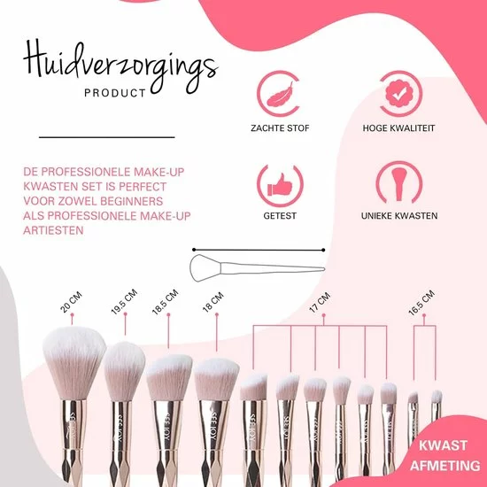 Aanbiedingen β BeauRose Make Up Kwasten Set - Make Up Brush - Oogschaduw - Foundation Kwast - Poeder Kwast - Brush - Make Up - Cosmetica - Kwasten Set Make Up Tasje - 12 Stuks π 5 Aanbiedingen β BeauRose Make Up Kwasten Set - Make Up Brush - Oogschaduw - Foundation Kwast - Poeder Kwast - Brush - Make Up - Cosmetica - Kwasten Set Make Up Tasje - 12 Stuks π - Afbeelding 3