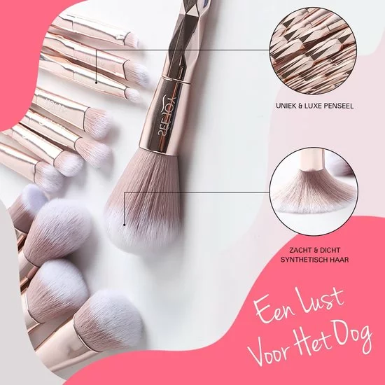 Aanbiedingen β BeauRose Make Up Kwasten Set - Make Up Brush - Oogschaduw - Foundation Kwast - Poeder Kwast - Brush - Make Up - Cosmetica - Kwasten Set Make Up Tasje - 12 Stuks π 6 Aanbiedingen β BeauRose Make Up Kwasten Set - Make Up Brush - Oogschaduw - Foundation Kwast - Poeder Kwast - Brush - Make Up - Cosmetica - Kwasten Set Make Up Tasje - 12 Stuks π - Afbeelding 4