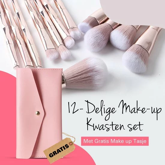 Aanbiedingen β BeauRose Make Up Kwasten Set - Make Up Brush - Oogschaduw - Foundation Kwast - Poeder Kwast - Brush - Make Up - Cosmetica - Kwasten Set Make Up Tasje - 12 Stuks π 7 Aanbiedingen β BeauRose Make Up Kwasten Set - Make Up Brush - Oogschaduw - Foundation Kwast - Poeder Kwast - Brush - Make Up - Cosmetica - Kwasten Set Make Up Tasje - 12 Stuks π - Afbeelding 5