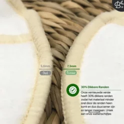 Kopen ⭐ Bamboozy 16 Herbruikbare Wattenschijfjes + Bamboe Houder - 12x Dagelijks 4x Scrub 4 Laags - Wasbare Wattenschijfjes Makeup Pads Zero Waste 🌟 -Beauty Winkel 550x550 206