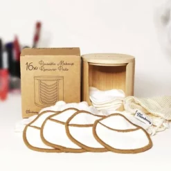 Kopen ⭐ Bamboozy 16 Herbruikbare Wattenschijfjes + Bamboe Houder - 12x Dagelijks 4x Scrub 4 Laags - Wasbare Wattenschijfjes Makeup Pads Zero Waste 🌟 -Beauty Winkel 550x550 212