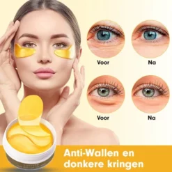 Goedkoop 🔔 Collageen Oogmasker Luxovita - Wallen Wegwerken/Donkere Kringen/Rimpels - Hydraterend - 24k Goud Oog Masker - Eye Pads - Gel Oogmaskers - 60 Stuks 😉 -Beauty Winkel 550x550 264