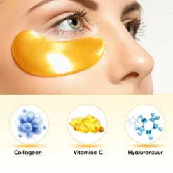 Goedkoop 🔔 Collageen Oogmasker Luxovita - Wallen Wegwerken/Donkere Kringen/Rimpels - Hydraterend - 24k Goud Oog Masker - Eye Pads - Gel Oogmaskers - 60 Stuks 😉 -Beauty Winkel 550x550 267