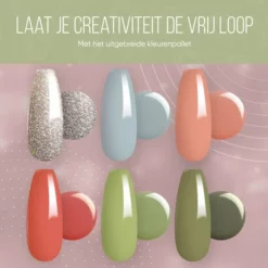 Promo ✨ Lovae Cosmetics Gellak - 6-delige Set - Gel Nagellak - Coral Green - Gellac - 8ML 🥰 -Beauty Winkel 550x550 629