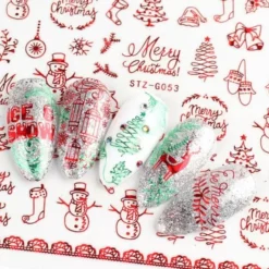 Top 10 🥰 Full Beauty "Nieuwjaar Of Kerst Nagelstickers "Twee Vel 180 Nagel Stickers .Christmas Nail Stickers ,Nagellak,Plaknagels, Xmas Nail Art Stickers 🔔 -Beauty Winkel 550x550 639