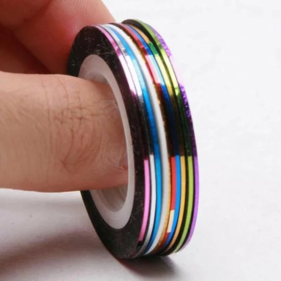 Promo ๐ 10 Rolletjes Striper 1mm Nail Art Striping Tape / Sparkolia Decoratie Sticker Nagel / Multicolor Gemengde Kleuren โค๏ธ 4 Promo ๐ 10 Rolletjes Striper 1mm Nail Art Striping Tape / Sparkolia Decoratie Sticker Nagel / Multicolor Gemengde Kleuren โค๏ธ - Afbeelding 2