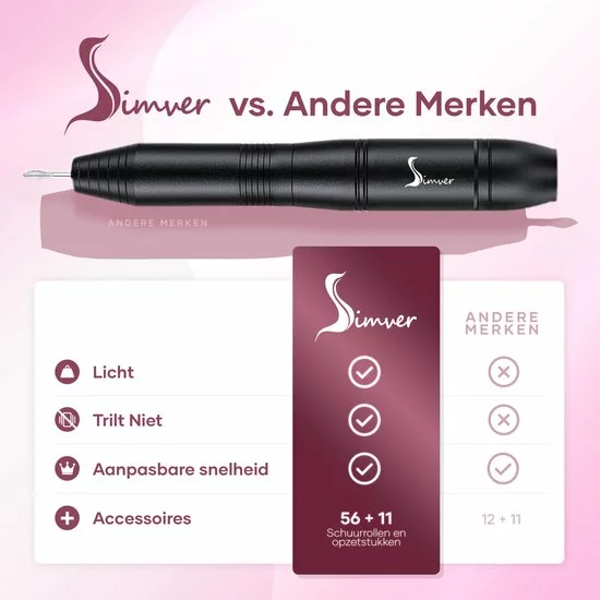 Top 10 โ Simver Elektrische Nagelfrees - 11 Nagelvijl Bitjes En 56 Schuurrolletjes - Manicure / Pedicure - Zwart - Black Friday 2022 ๐ฅฐ 7 Top 10 โ Simver Elektrische Nagelfrees - 11 Nagelvijl Bitjes En 56 Schuurrolletjes - Manicure / Pedicure - Zwart - Black Friday 2022 ๐ฅฐ - Afbeelding 5