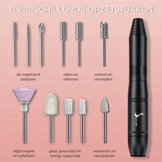 Top 10 โ Simver Elektrische Nagelfrees - 11 Nagelvijl Bitjes En 56 Schuurrolletjes - Manicure / Pedicure - Zwart - Black Friday 2022 ๐ฅฐ 13 Top 10 โ Simver Elektrische Nagelfrees - 11 Nagelvijl Bitjes En 56 Schuurrolletjes - Manicure / Pedicure - Zwart - Black Friday 2022 ๐ฅฐ - Afbeelding 11