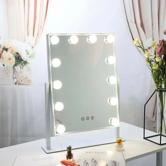 Beste Pirce ⭐ Bright Beauty Vanity Make Up Spiegel Met Verlichting - Wit - Dimbaar Met Drie Lichtstanden 🌟 7 Beste Pirce ⭐ Bright Beauty Vanity Make Up Spiegel Met Verlichting - Wit - Dimbaar Met Drie Lichtstanden 🌟 - Afbeelding 5