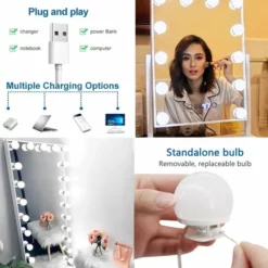 Korting 🎉 BOTC Hollywood Spiegellampen - 10 Led Spiegellampen Met 3 Lichtmodi En 10 Dimfunctie Voor Make-upspiegel - LUB90101 🌟 18 Korting 🎉 BOTC Hollywood Spiegellampen - 10 Led Spiegellampen Met 3 Lichtmodi En 10 Dimfunctie Voor Make-upspiegel - LUB90101 🌟 -Beauty Winkel 550x550 956