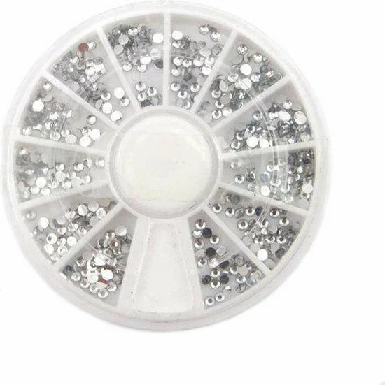 Coupon π Merkloos Doosje Rhinestone Zilver - Carrousel -Strass Nagel Steentjes / Nagel Diamantjes / Nail Art π 4 Coupon π Merkloos Doosje Rhinestone Zilver - Carrousel -Strass Nagel Steentjes / Nagel Diamantjes / Nail Art π - Afbeelding 2