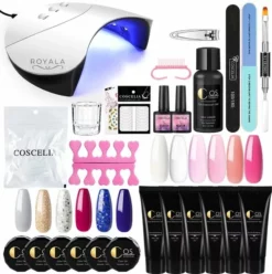 Hete verkoop 🔔 Royala Polygel Kit POG1 – Poly Gellak Starterspakket - 6 Polygel Kleuren + 6 Kleuren UV Gel - 12 Kleuren Polygel Pakket - Incl. 36W LED UV Nagellamp - Polygel Nagels - LED UV Nagel Lamp - Polygel Nagels Starterspakket - Poly Acryl Nagels - Nail Art 🤩