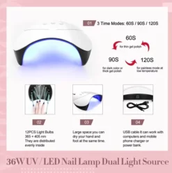 Hete verkoop 🧨 Royala M45 Gellak - Gellak Starterspakket 15 Kleuren - Incl. Elektrische Nagelfrees + Toebehoren - Gellak - Gellak Set - UV LED Lamp 36W - Manicure - Nagellak - Nail Art - 15 Kleuren Gel Polish - Nagellakset - Gellakset 👍 -Beauty Winkel 550x553 5