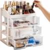 Uitgang 🔔 Soulma Soulima Cosmetica Organizer XL Deluxe - Make Up Opbergbox - Wit -met 3 Laden En 6 Opbergvakken - 27x23,5x16,5 Cm ⭐ -Beauty Winkel 550x554 6
