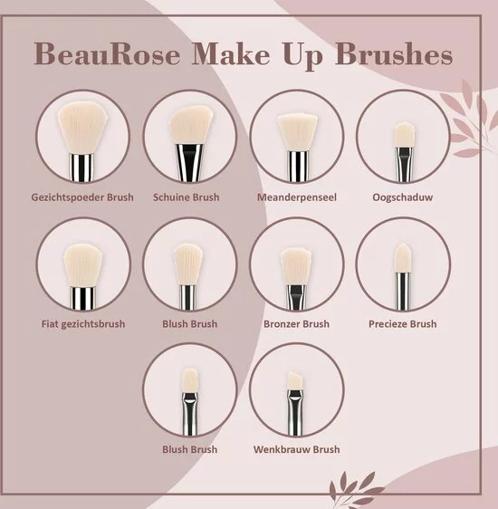 Promo ✔️ BeauRose Luxe Make Up Kwasten Set - Make Up Brush - Oogschaduw Beauty - Foundation Kwast - Poederkwast - Brush - Make Up - Cosmetica - Kwasten Set Make Up Etui - Make Up Penselen Set Make Up Set ✔️ 9 Promo ✔️ BeauRose Luxe Make Up Kwasten Set - Make Up Brush - Oogschaduw Beauty - Foundation Kwast - Poederkwast - Brush - Make Up - Cosmetica - Kwasten Set Make Up Etui - Make Up Penselen Set Make Up Set ✔️ - Afbeelding 7
