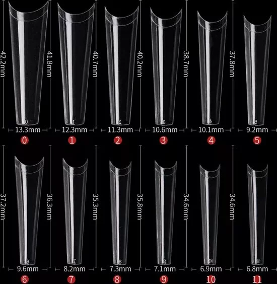 Hete verkoop ✨ Royala Gel Flex 240x Nageltips In Tipbox - Transparant Long Coffin Half Cover C Curve - Kunstnagel Set - Nail Tips -French Nail Art Acryl Nagels & Gelnagels - Premium Quality Line ⭐ 7 Hete verkoop ✨ Royala Gel Flex 240x Nageltips In Tipbox - Transparant Long Coffin Half Cover C Curve - Kunstnagel Set - Nail Tips -French Nail Art Acryl Nagels & Gelnagels - Premium Quality Line ⭐ - Afbeelding 5