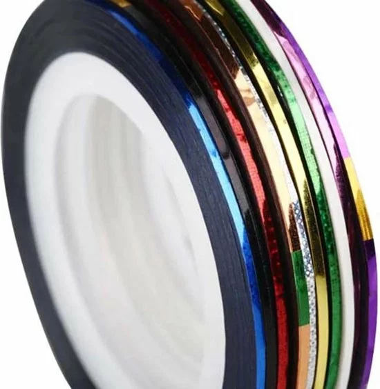 Promo ๐ 10 Rolletjes Striper 1mm Nail Art Striping Tape / Sparkolia Decoratie Sticker Nagel / Multicolor Gemengde Kleuren โค๏ธ 5 Promo ๐ 10 Rolletjes Striper 1mm Nail Art Striping Tape / Sparkolia Decoratie Sticker Nagel / Multicolor Gemengde Kleuren โค๏ธ - Afbeelding 3