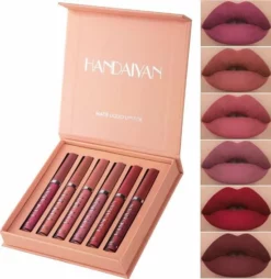 Aanbiedingen 🛒 HANDAIYAN | Liquid 💄 Lipsticks | Set Van 6 | Matte Lippenstift | Vloeibare Lippenstift | Waterproof | Make Up Set | Geschenkset | Giftset | 💄 Lipstick | Lippenstift | Lipgloss | Lip Gloss ⭐