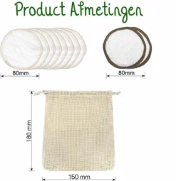 Flash-uitverkoop ✨ Bamboozy Wasbare Wattenschijfjes 10 Bamboe Wattenschijfjes - Herbruikbare Wattenschijfjes - Make Up Pads Zoogcompressen Zero Waste ✔️ -Beauty Winkel 550x568 1