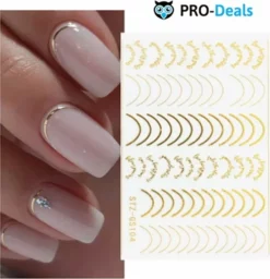 Top 10 ⭐ PRO-Deals | Nagelstickers | Tijdelijk X 2 | Unieke Nagel Stickers | Kleur Goud | Nail Art 3D Stickers | Nagelstickers | Nagel Decoratie | 2 Vellen Nagelstickers 🛒