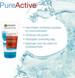 Gloednieuw 😍 Garnier Skinactive Face PureActive Intensive Scrub Tegen Mee-Eters En Puistjes- 150ml X 2 - Scrub 👏 -Beauty Winkel 550x578