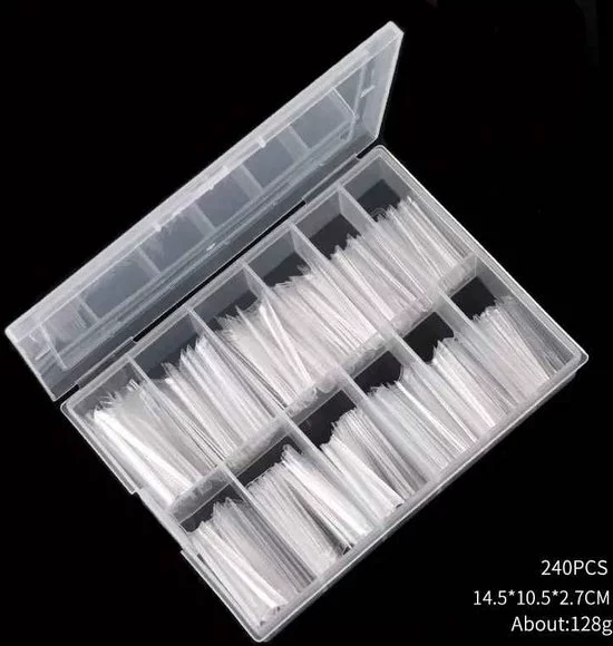 Hete verkoop ✨ Royala Gel Flex 240x Nageltips In Tipbox - Transparant Long Coffin Half Cover C Curve - Kunstnagel Set - Nail Tips -French Nail Art Acryl Nagels & Gelnagels - Premium Quality Line ⭐ 8 Hete verkoop ✨ Royala Gel Flex 240x Nageltips In Tipbox - Transparant Long Coffin Half Cover C Curve - Kunstnagel Set - Nail Tips -French Nail Art Acryl Nagels & Gelnagels - Premium Quality Line ⭐ - Afbeelding 6