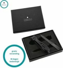 Beste Pirce 🌟 Obioli Nagelknipper Set - Sinterklaas - Luxe Cadeau Doos Voor Mannen En Vrouwen - Nageltang - Nagelschaar - Kalknagels - Teennagel - Met Nagelvijl - Zwart - Groot - RVS - Feestdagen ❤️ -Beauty Winkel 550x587