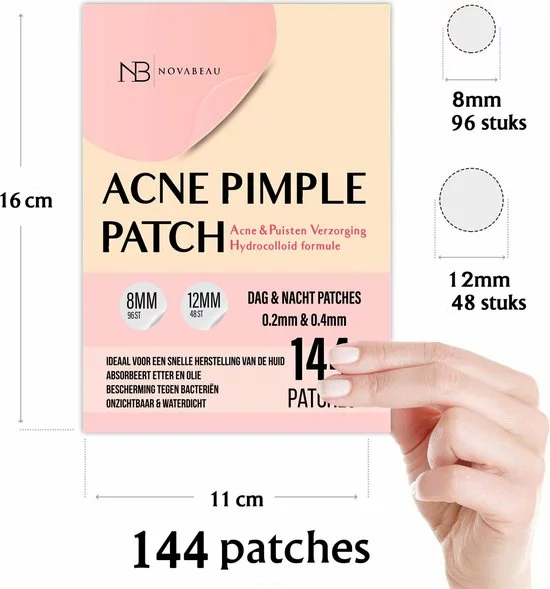Goedkoopste π Novabeau Acne Patches Voor Dag En Nacht - Puisten Verwijderaar - Huidreiniger - 144 Stuks In 2 Formaten - Pukkel Pleister - Pimple Patch Die Onzuiverheden Absorbeert - Acneverzorging π 4 Goedkoopste π Novabeau Acne Patches Voor Dag En Nacht - Puisten Verwijderaar - Huidreiniger - 144 Stuks In 2 Formaten - Pukkel Pleister - Pimple Patch Die Onzuiverheden Absorbeert - Acneverzorging π - Afbeelding 2