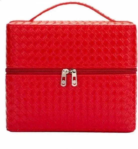 Begroting ๐ Confibel Make Up Koffer - Uitklapbaar - 5 Opbergbakken - Met Spiegel - Rood โ 8 Begroting ๐ Confibel Make Up Koffer - Uitklapbaar - 5 Opbergbakken - Met Spiegel - Rood โ - Afbeelding 6