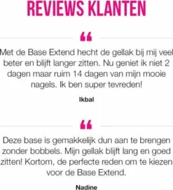 Beste recensies van ✨ Pink Gellac | Base Extend - Base 🧥 Coat Gellak - Snel Afweekbaar - 15 Ml 😀 -Beauty Winkel 550x605 2