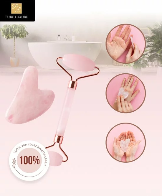 Hete verkoop β Pure Luxure Jade Roller Rozenkwarts - Jade Roller - Gezichtsroller - Gua Sha - Rose Quartz - Gua Sha Jade - Jade - Massage - 2 Delige Set - Skincare - Black Friday 2022 π 4 Hete verkoop β Pure Luxure Jade Roller Rozenkwarts - Jade Roller - Gezichtsroller - Gua Sha - Rose Quartz - Gua Sha Jade - Jade - Massage - 2 Delige Set - Skincare - Black Friday 2022 π - Afbeelding 2