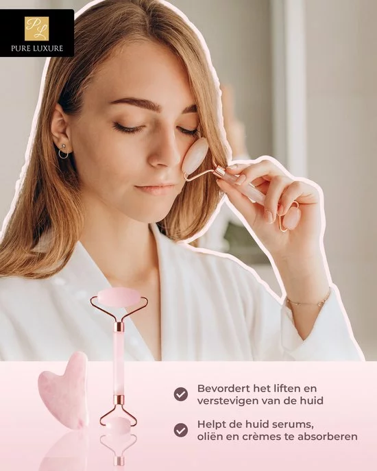 Hete verkoop β Pure Luxure Jade Roller Rozenkwarts - Jade Roller - Gezichtsroller - Gua Sha - Rose Quartz - Gua Sha Jade - Jade - Massage - 2 Delige Set - Skincare - Black Friday 2022 π 8 Hete verkoop β Pure Luxure Jade Roller Rozenkwarts - Jade Roller - Gezichtsroller - Gua Sha - Rose Quartz - Gua Sha Jade - Jade - Massage - 2 Delige Set - Skincare - Black Friday 2022 π - Afbeelding 6