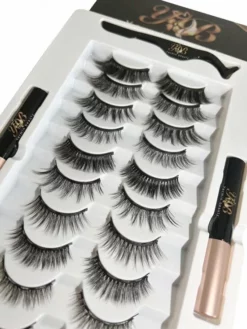 Beste Verkoop ✨ Yermin Beauty Magnetische Wimpers Met Eyeliner Pen Set - Magnetic Lashes - Magneet - 10 Sets Nepwimpers Met 2 Eyelinergel En 1 Applicator - Zwart ❤️ -Beauty Winkel 550x733 13