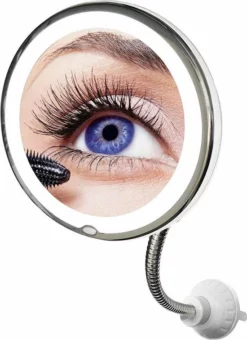 Gloednieuw 🎉 My Flexible Mirror - 10x Vergrotende Make-up Spiegel Met Zuignap En LED 😀